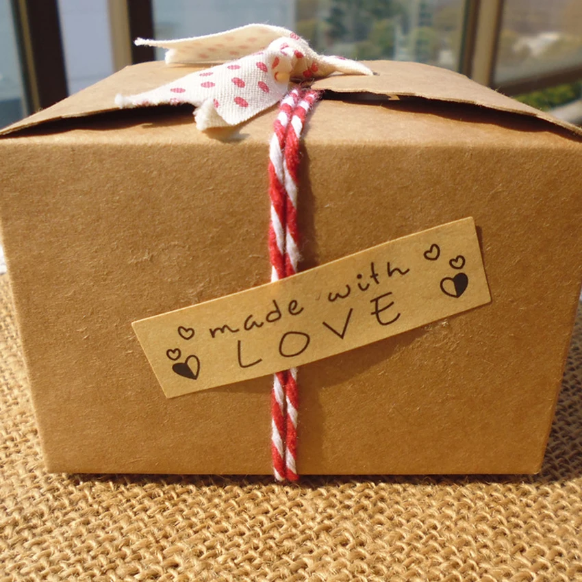 1200 шт./лот милые наклейки сделай сам полоска Наклейка наклейка из крафт-бумаги