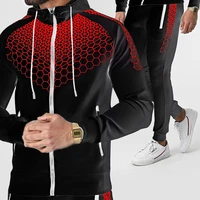 2021 new men sets hoodiespant 2pc splice zipper brand clothing fashion outdoor jogger sport suit sportswear for mens tracksuit