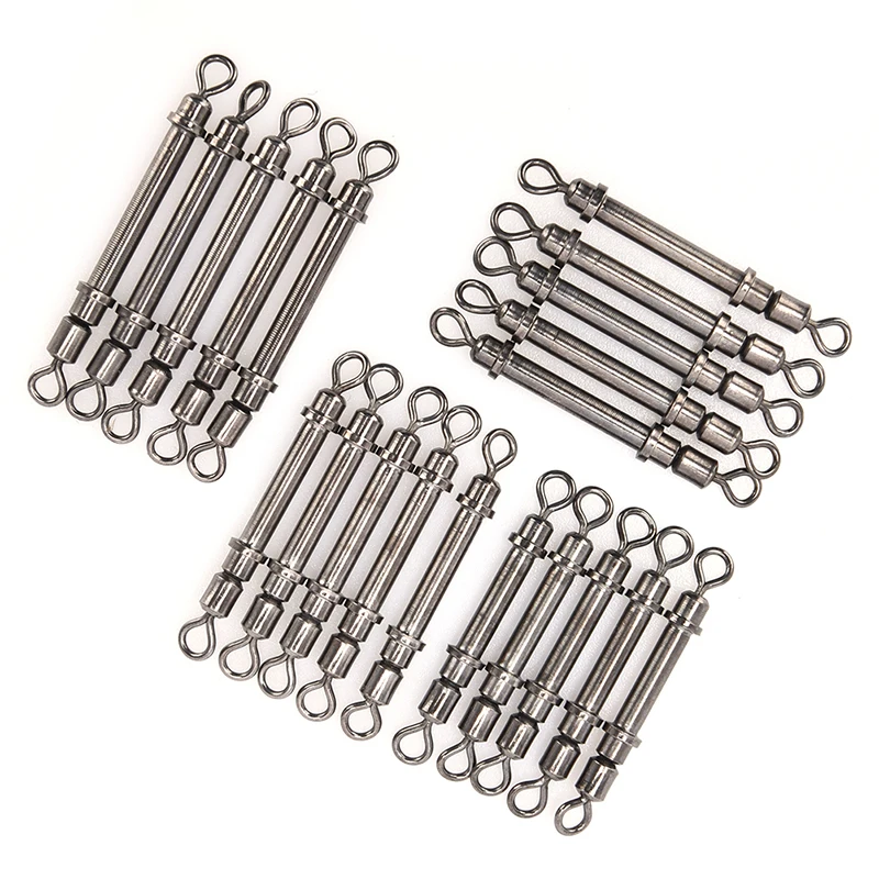 

10pcs/Lot Strong Elastic Swivels Fishing Tackle Fishing Hook Connector Rolling Swivels Lead Sheath Tube Wholesale