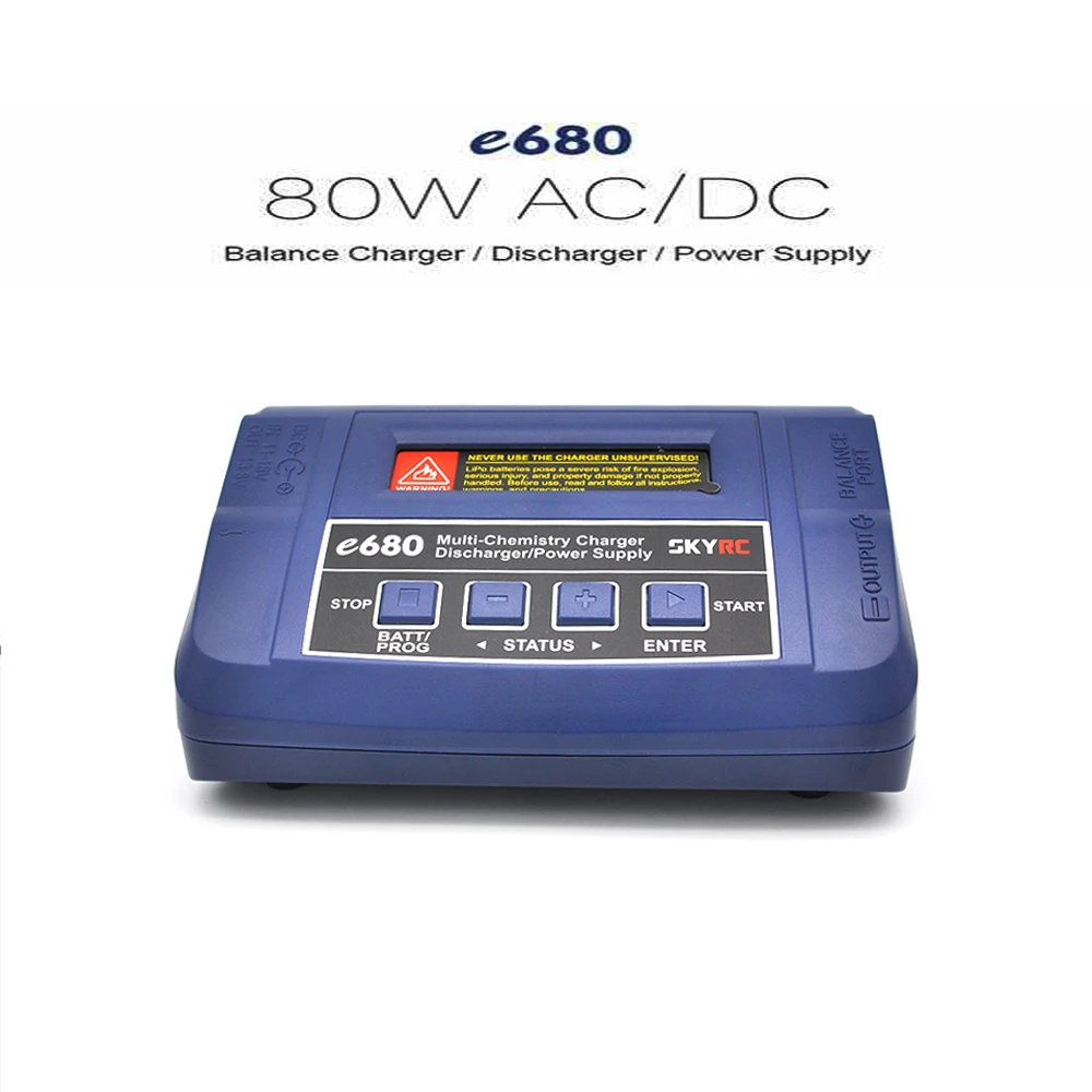 SKYRC e680 80 Вт 8A AC/DC баланс зарядное устройство Dis 1-6S Lipo батарея для LiPo Li-Ion LiFe NiCd NiMH PB