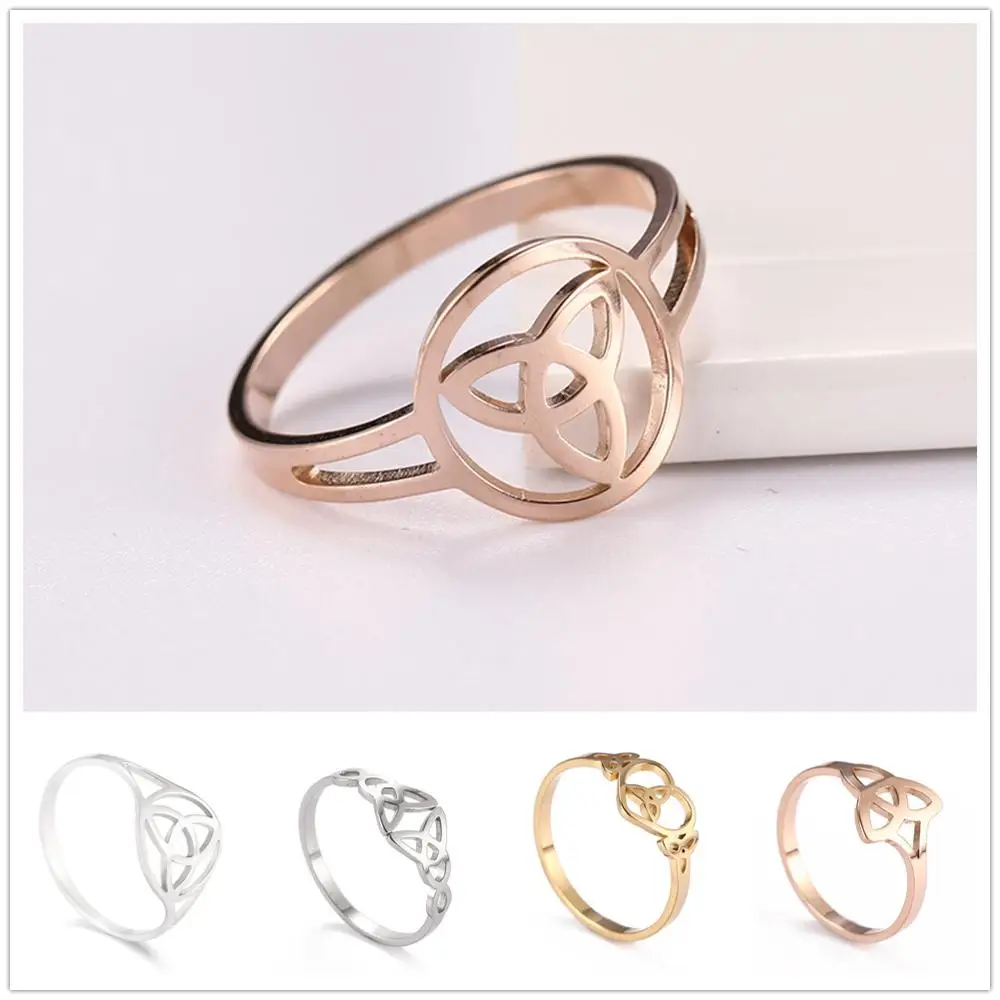 

Teamer Viking Celtics Witch Knot Ring for Women Stainless Steel Couple Rings Amulet Talisman 2022 Wicca Jewelry Gifts Wholesale
