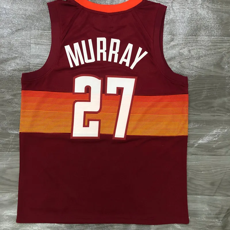 

Quick Dry 2021 City Edition Heat Print Flocking Basketball Jersey 15 JOKIC 1 PORTER JR. 50 GORDON 27 MURRAY Men Tank Tops XXL