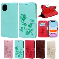 11 fashion rose flower leather flip case for apple iphone 11 funds mobile phone cover for apple iphone 11 capa
