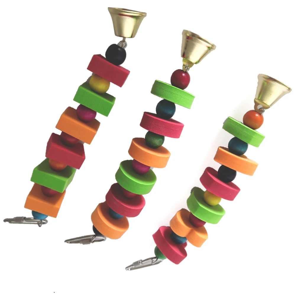 

Parrot Wood Toys Bird Chewing Stick Toy Natural Wooden Blocks Toy Bird Bite Toys Large Medium Parrots Top Bird Supplies