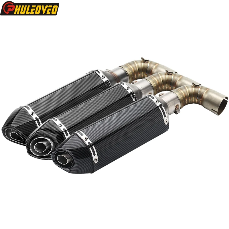 

Motorcycle Exhaust Muffler Mid Pipe for Honda CB1000R 2008-2018 with ID: 51mm Muffler Exhaust Silencer Demper Escape Link Pipe