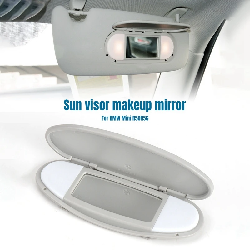 

Car Sun Visor Sunroof Mirror Cover Sun Shield Makeup Mirror Cover for -BMW MINI R55 R56 R60 2007-2014 Grey 51167361833