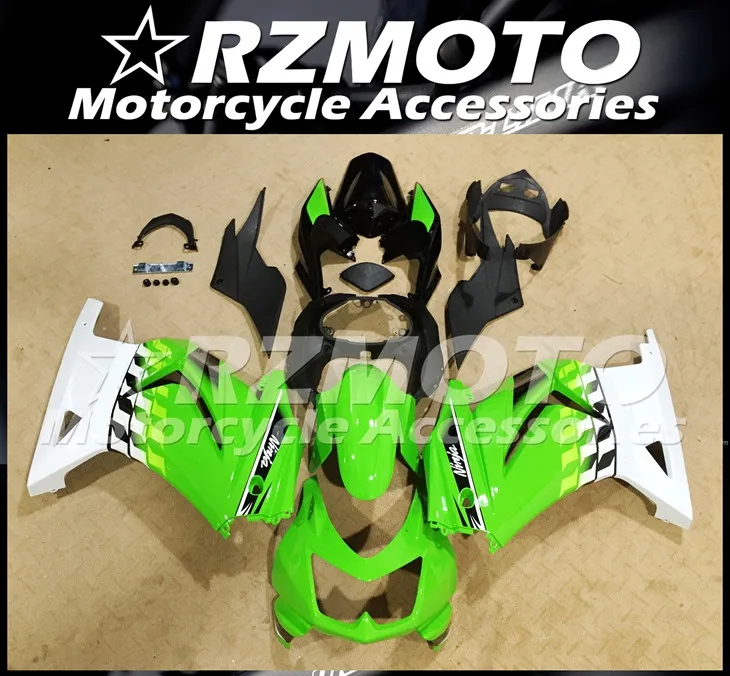 

New ABS Fairings kits Fit for KAWASAKI Ninja 250 2008 2009 2010 2011 2012 2013 2014 ZX 250R EX250 08-14 Cool style white Green
