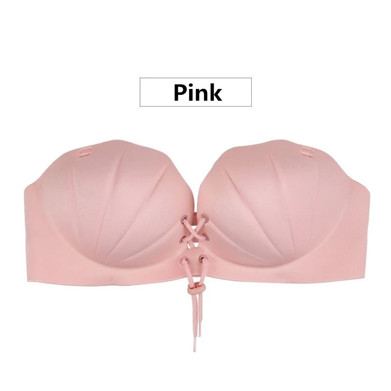 Pink Женский бюстгальтер бесшовное нижнее белье без косточек Сексуальное белье супер пуш-ап Топы Женский бюстгальтер - Цвет: Pink
