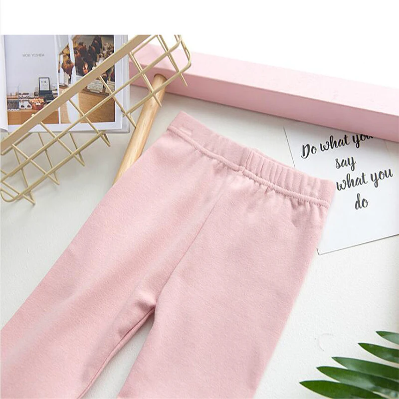 Детские леггинсы хлопковые теплые и удобные осенне-зимние мягкие брюки для