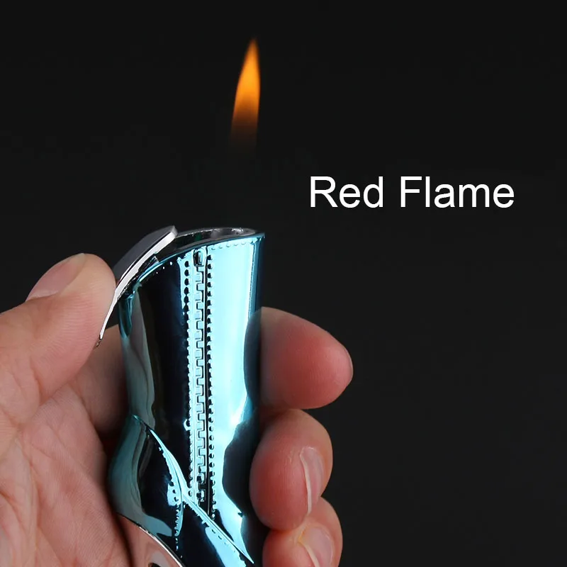 Красивые женские сапоги Бутановая газовая зажигалка новинка креативная обувь на