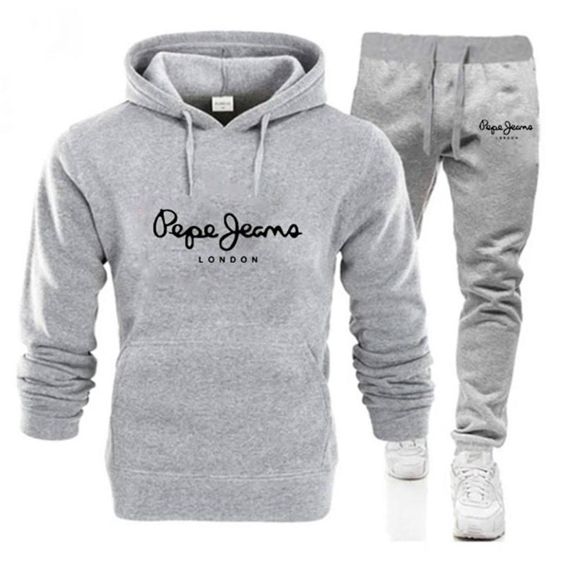 

New homme de marque Two Pieces Sets Hoodies Tracksuit Men/women Sportswear Gyms Fitness Hooded Sweatshirts+Joggers Sweatpants