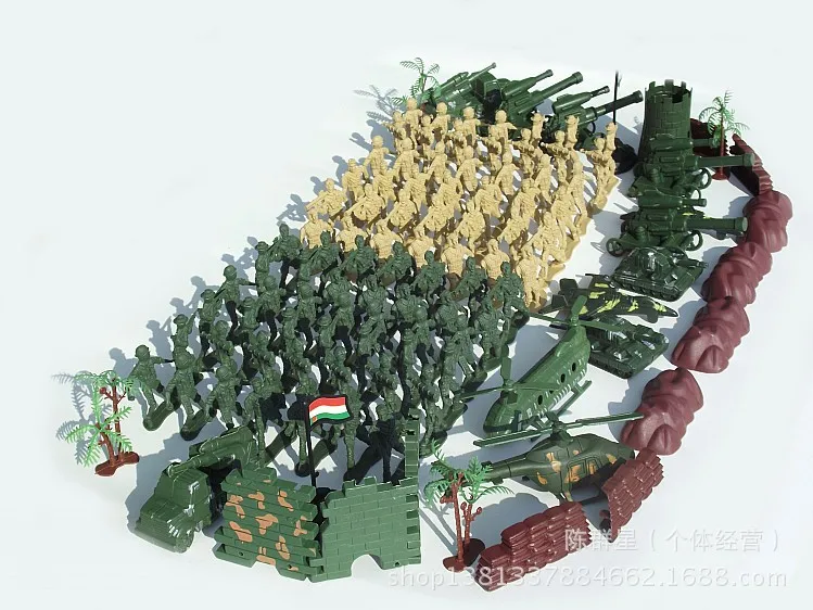 

Nostalgic World War II 6cm Soldier Military Model Set 108PC Of Children's Toys