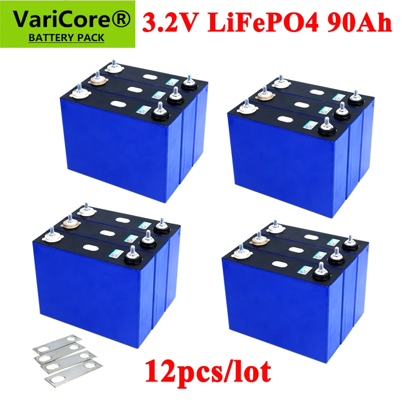 

12 шт., литий-железо-фосфатные аккумуляторы VariCore, 3,2 в, 90 Ач