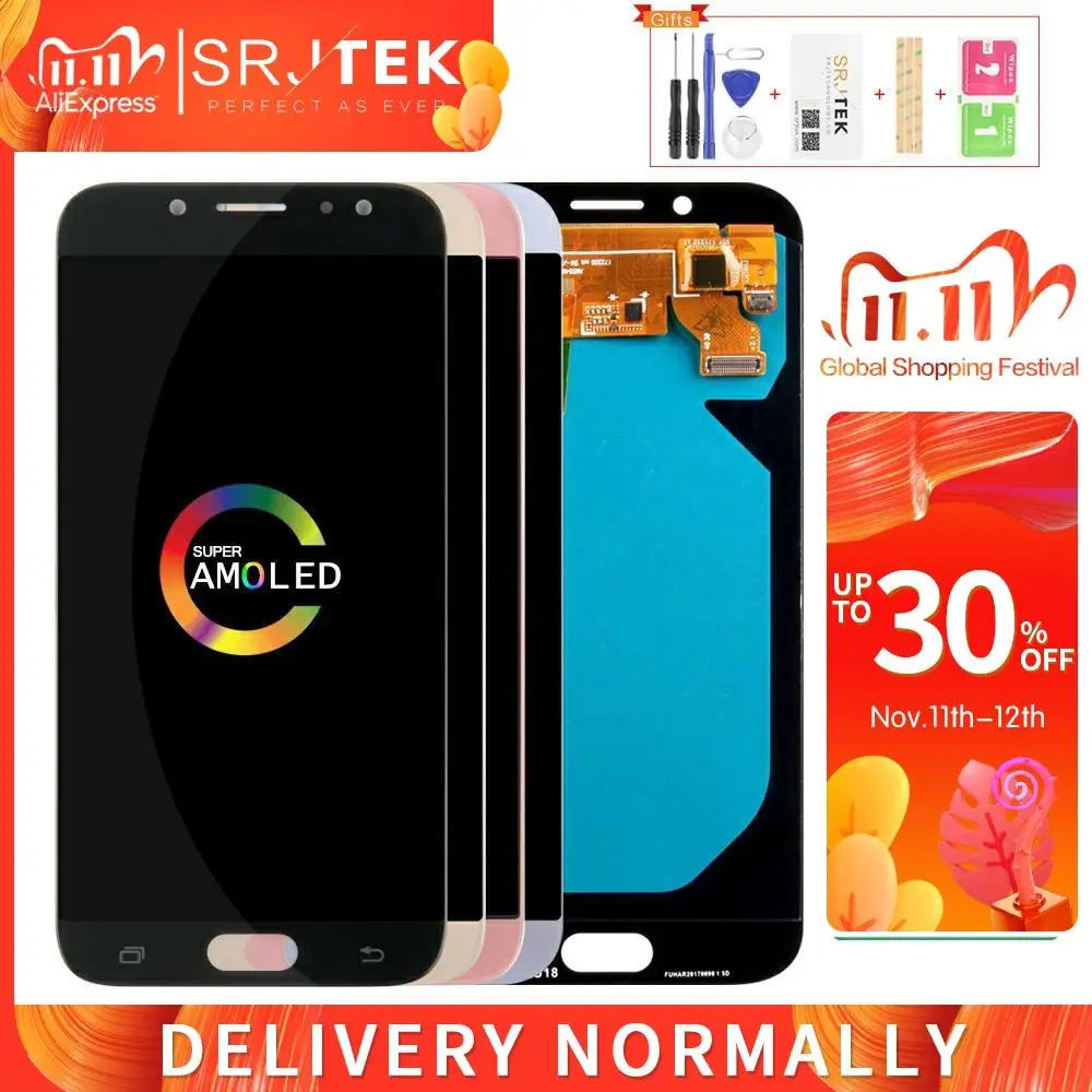 OLED-экран для Samsung J5 2017 ЖК-дисплей Pro J530 GALAXY J530F сенсорный дигитайзер сменная