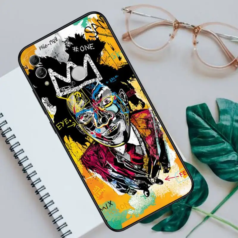 

Jean Michel Basquiat Art Graffiti Phone Cases For Huawei Honor view 7a5.45inch 7c5.7inch 8x 8a 8c 9 9x 10 20 10i 20i lite pro