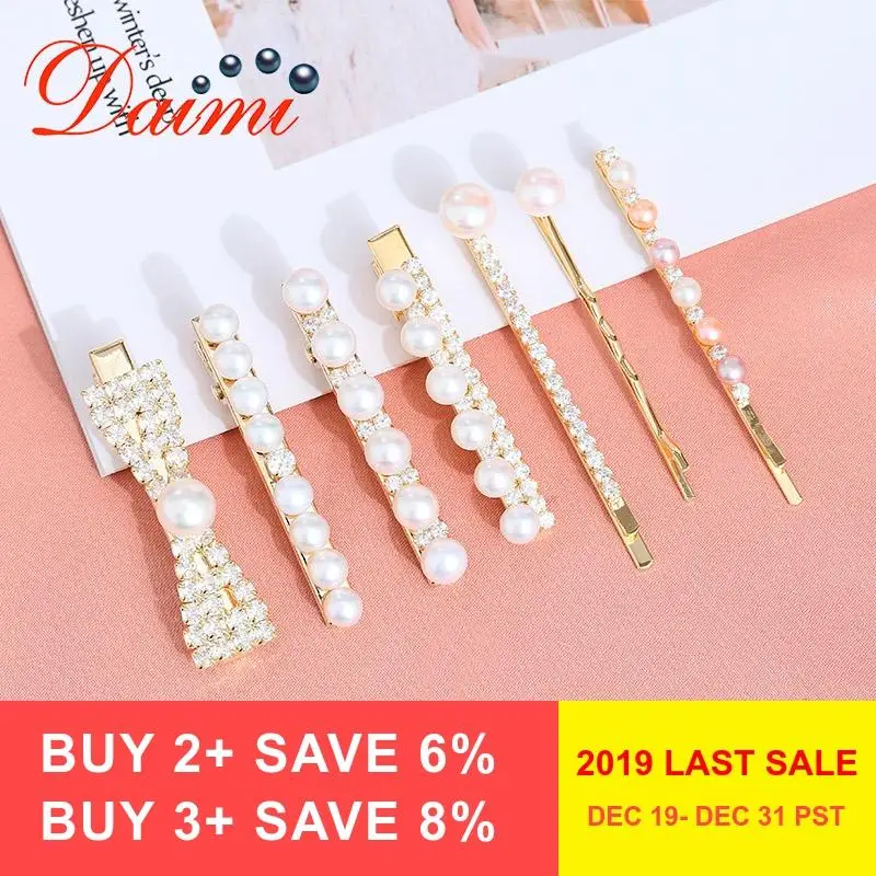 DAIMI жемчужное волос зажим аксессуар для натуральный шпилька с жемчужиной