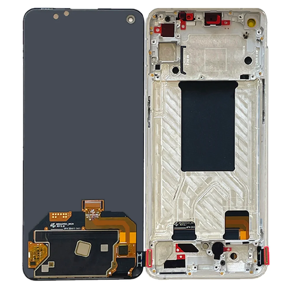 Pantalla LCD AMOLED para OPPO Reno6, 5G, Digitalizador de Panel t&aacute;ctil de pantalla para Reno 6, 5G, Reno6, PEQM00, CPH2251, LCD con marco-3