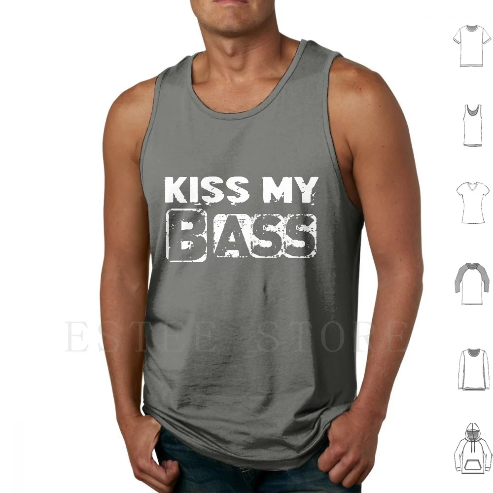 Фото Kiss My Bass-гитара, музыкант, инструменталист, подарок, майки, жилет без рукавов, бас-гитара, музыкальный гитарист, электрический №1