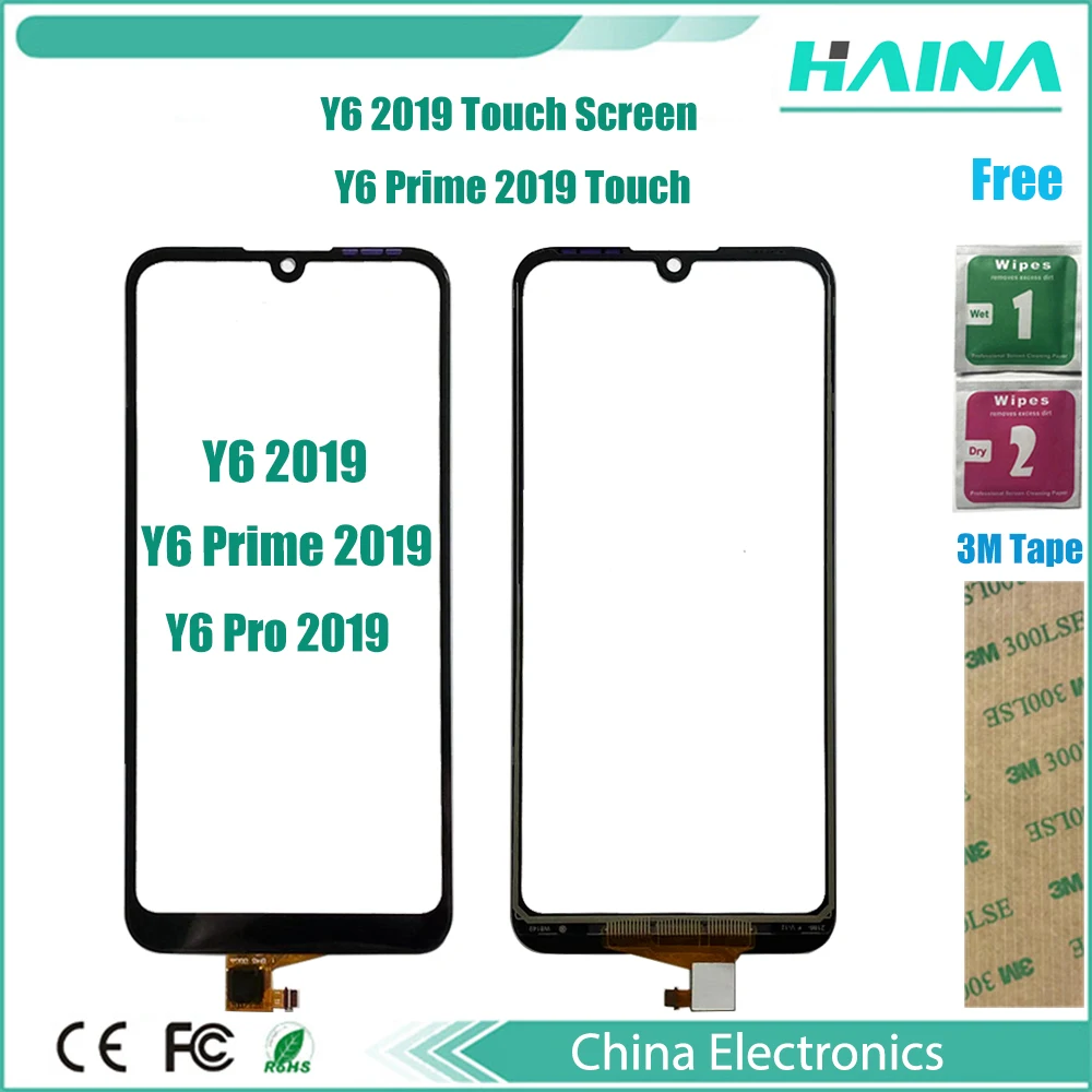 Сенсорный экран 6 09 дюйма Y6 Prime 2019 дигитайзер сенсорный датчик для Huawei переднее