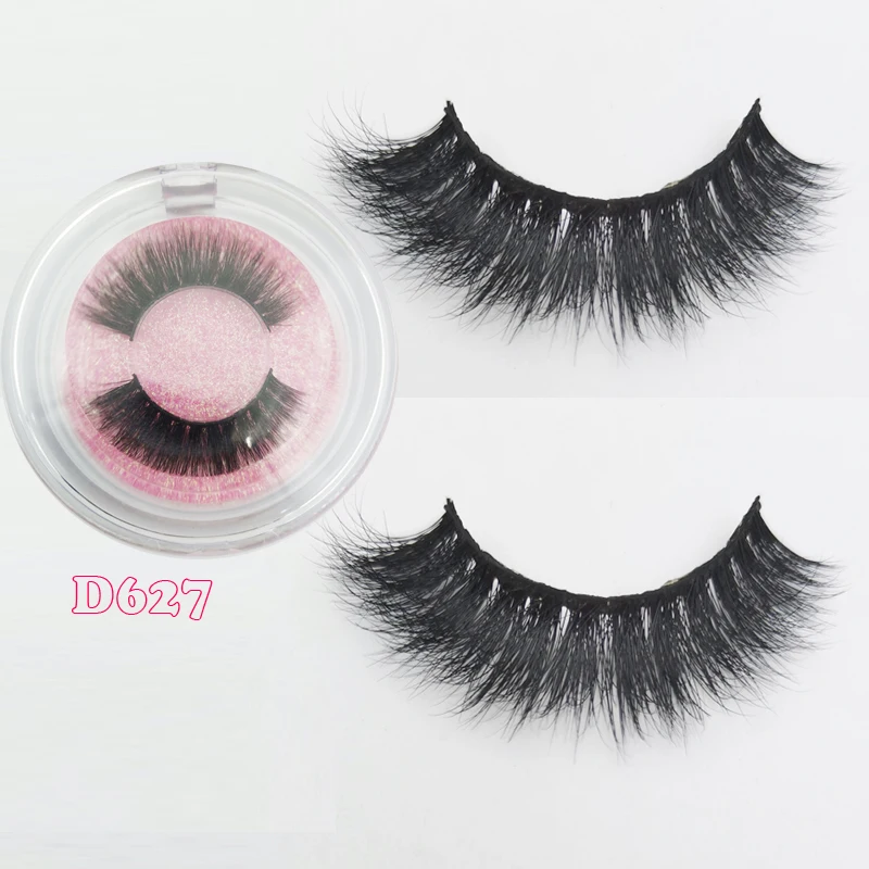 3D норки Многоразовые Накладные ресницы розовое золото блестящая круглая