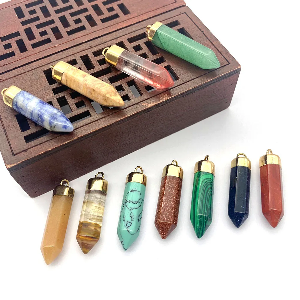 Подвеска из кварца с шестигранником 8x36 мм для изготовления ювелирных изделий |