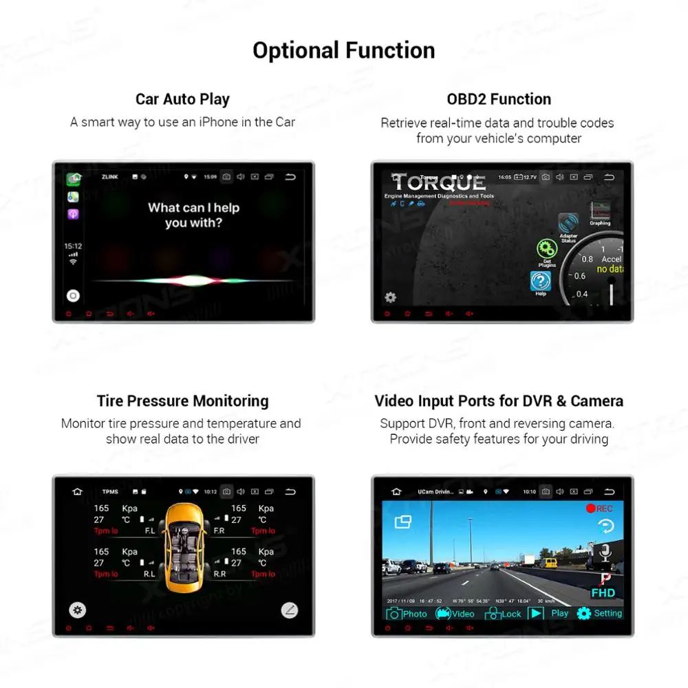XTRONS Универсальный 10 1 &quotAndroid 9 0 Octa Core 64 Гб Встроенная память 4 Оперативная 2 Din
