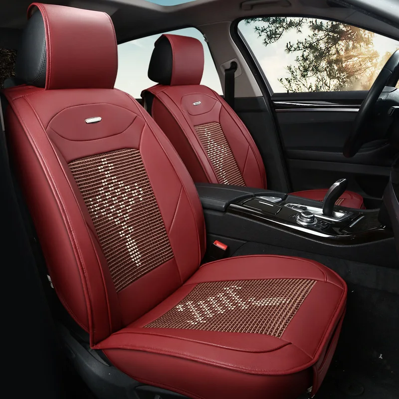 Ледяной Шелковый и кожаный чехол для автомобильного сиденья Skoda Octavia 2 a7 a5 Fabia 3 Superb