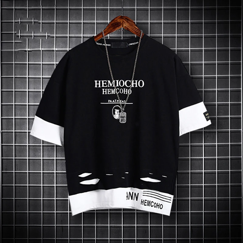 

Aesthetic Summer Black Shirt Men's Streetwear Casual Print Black Short Sleeve Fashion Roupa Infantil T Shirt Boys BA60DX