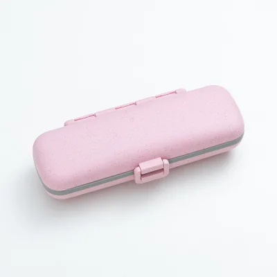 pink 1 шт. коробка для таблеток AM/PM пластиковая герметичная коробка для таблеток органайзер для таблеток для путешествий - Color: pink