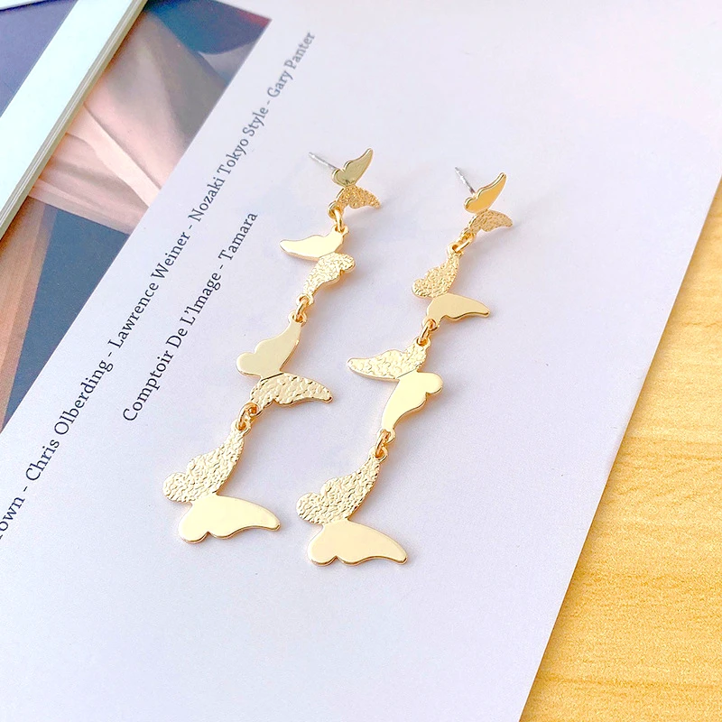 

Модные висячие серьги с бабочками и кисточками для женщин, Винтажные Украшения, современные аксессуары для свадебных торжеств и вечеринок