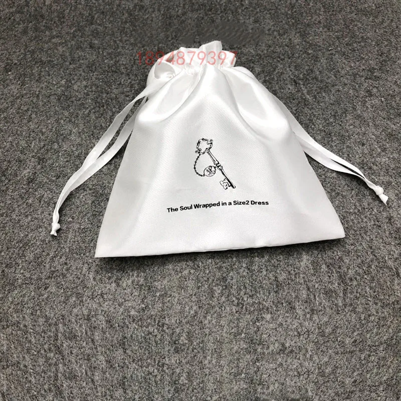 50 шт. атласные шелковые мешочки на шнурке для украшений косметики упаковки