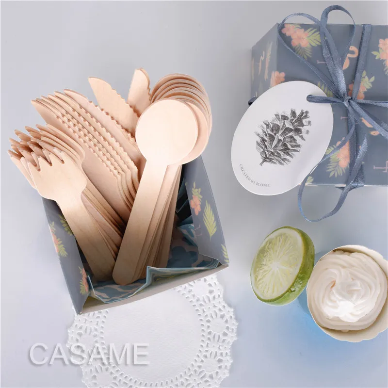 3 шт. набор деревянных вилок и ложек | Дом сад