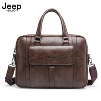 JEEP BULUO High Quality Laptop Business Bag Men Briefcases For Man Handbags Split Leather Office Large Capacity Bags Business