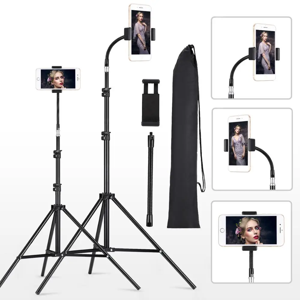 

Lightweight Selfie Stick Tripod Stand 66.93“ Extendable Phone Mount Stand For iPhone recording video streaming vlogging