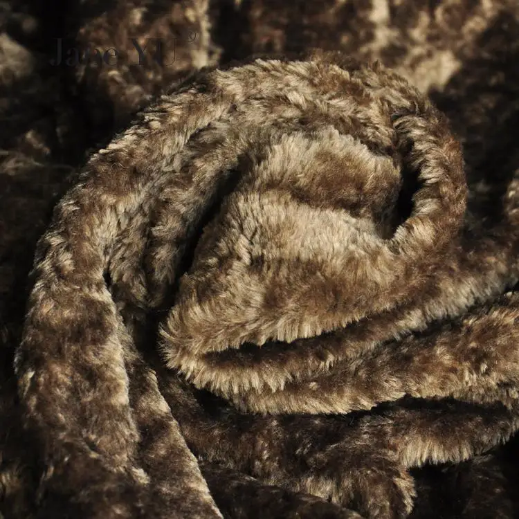 JaneYU шерстяные ткани имитирующие меховые метров для пальто подкладка осенью и