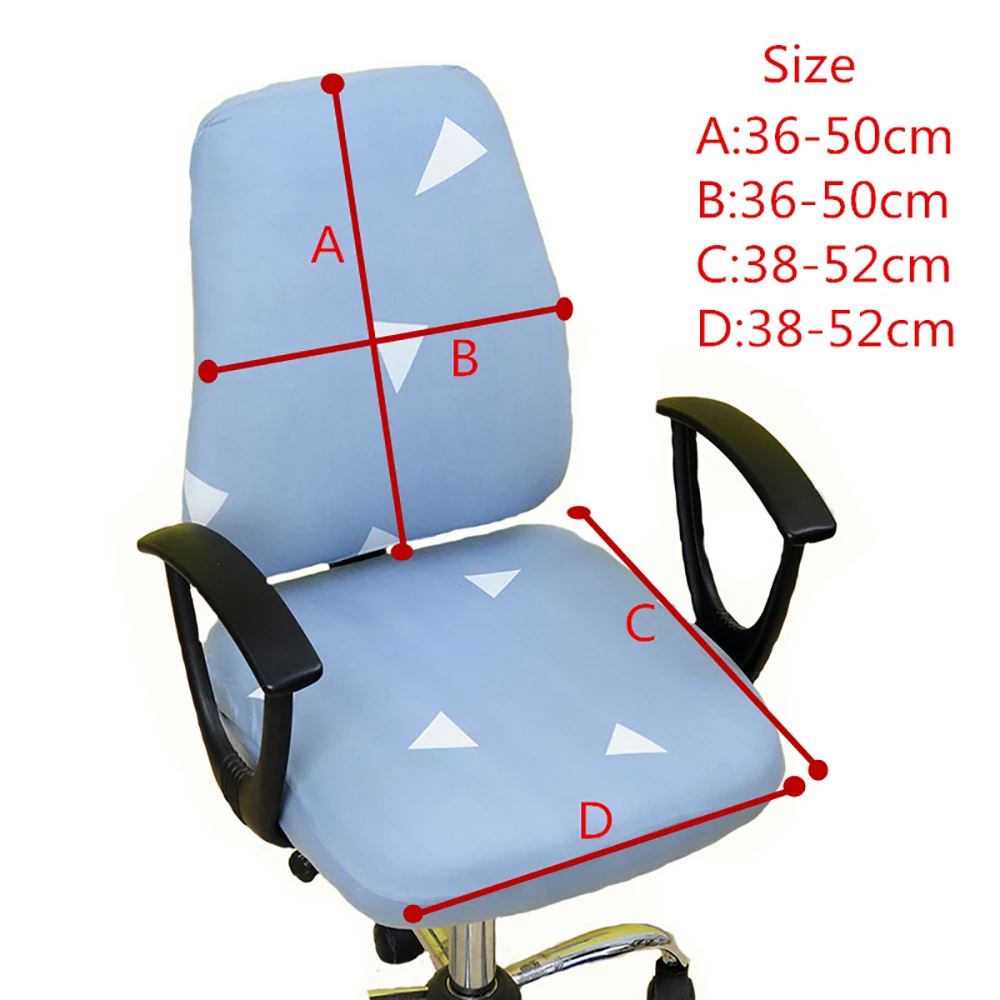 

23 Colors Modern Spandex Computer Chair Cover 100% Polyester Elastic Fabric Office Split Chair Cover Easy Washable Removeable