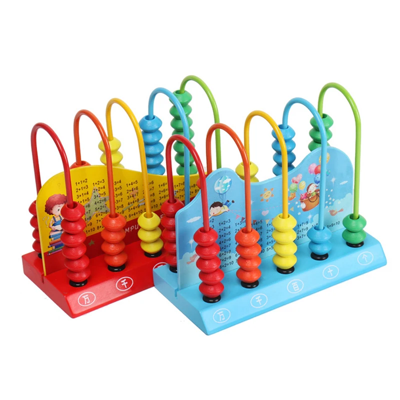 

Wooden Abacus Counting Beads Maths Toy Clouds Computation Bead Blocks Kids Montessori Learning Early Educational Children Gift