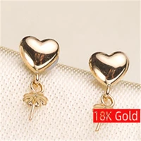 love style earrings fittings accessories earwire hooks clasps diy 18k gold pearl tassel earring findings components wholesale