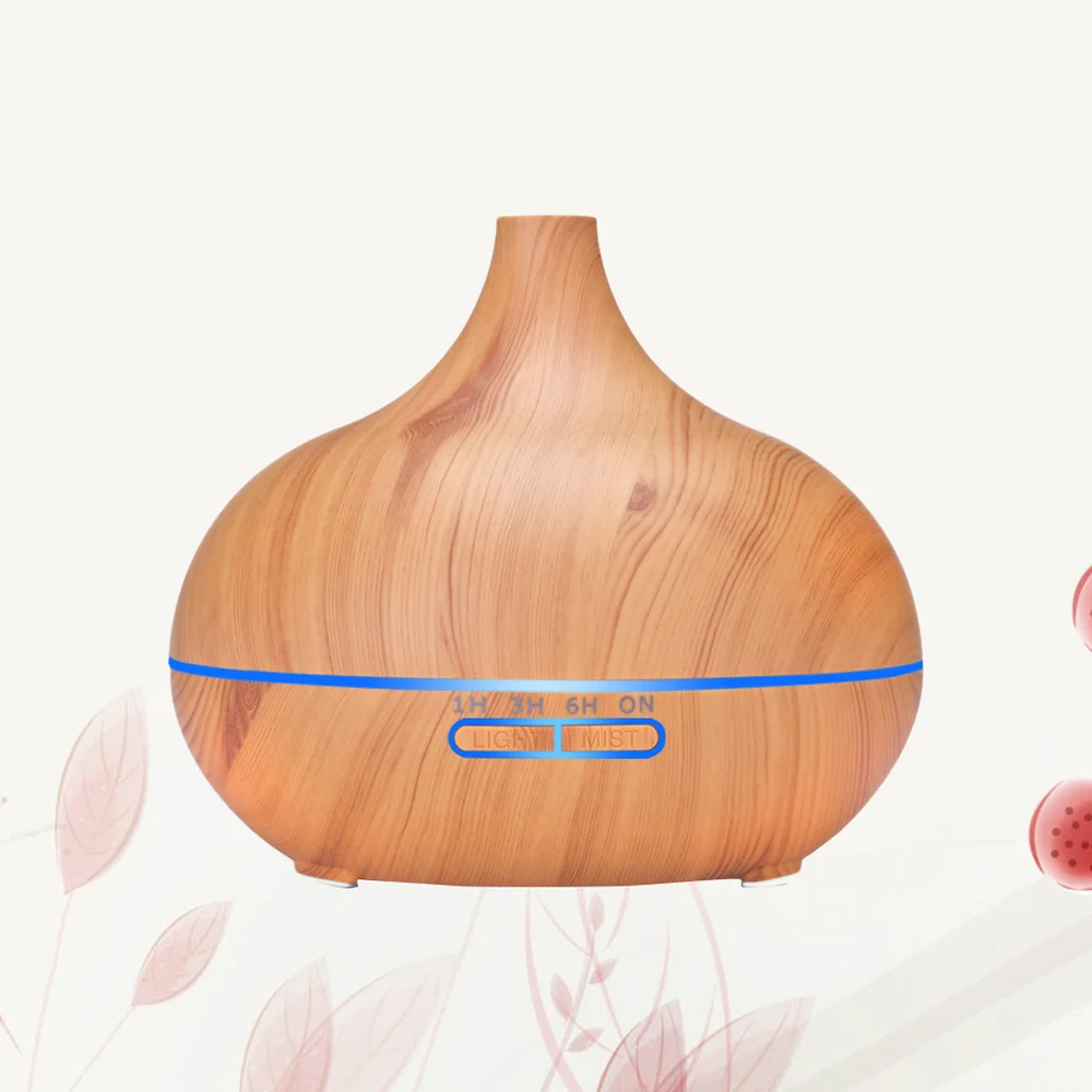 

550ml Wooden Aromatherapy Diffuser in the Shape of Onion Essential Oil Diffuser Ultrasonic Humidifier for Home Office with Remot