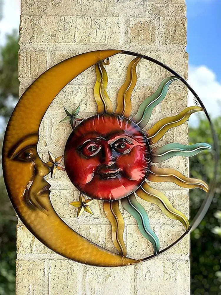 Металлическое украшение в виде Солнца и Луны 11 5 дюйма | Дом сад