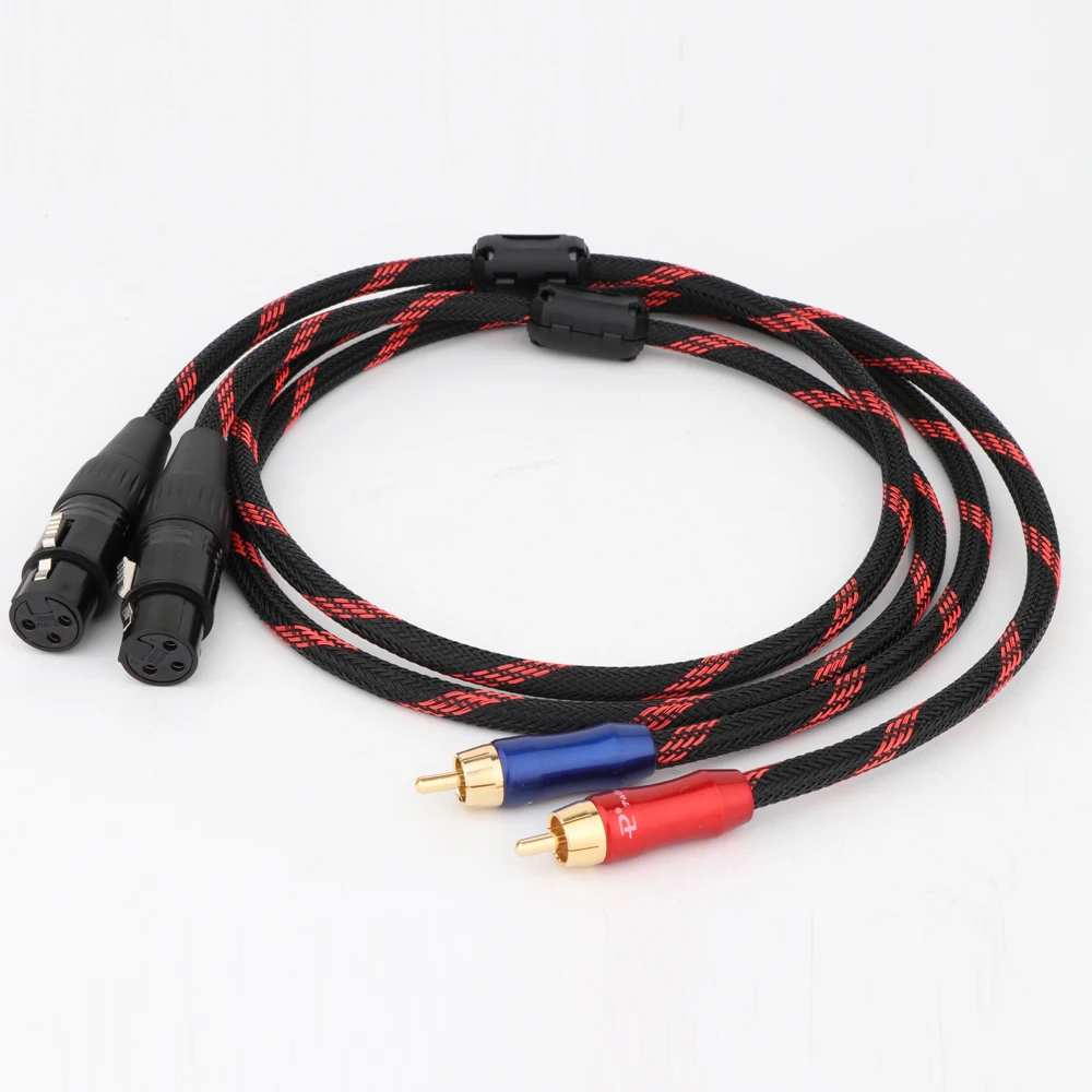 

High Quality 5N OCC Copper XLR to RCA audio interconect cable with gold plug connector