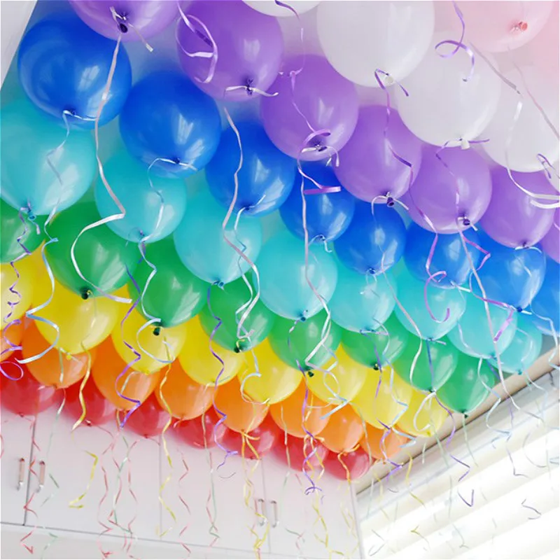 

100pcs Party Inflatable Toys 10 Inches Traditional Balloon Kids Children Party Toy Gift Outdoors Fun Color Children Gifts