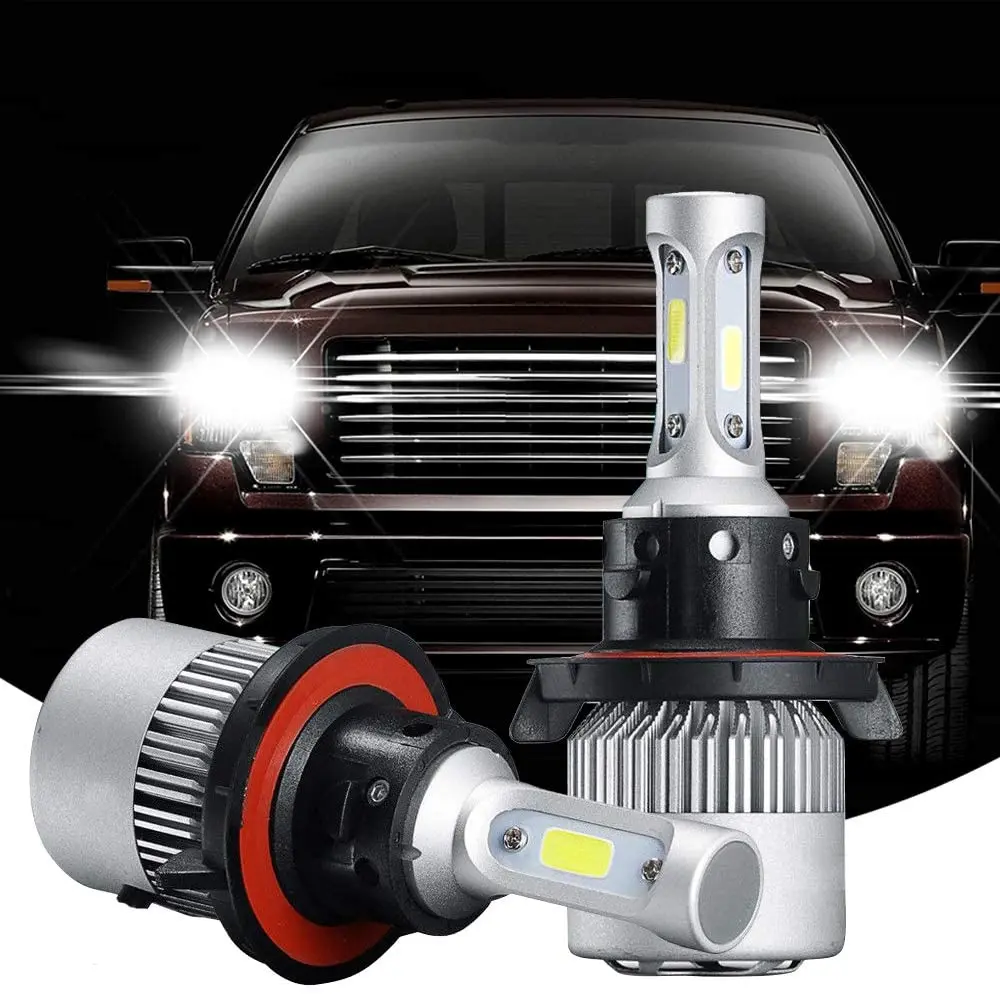 

H13 9008 9006 HB4 9012 HIR2 LED Headlight Bulb High Low Beam 72W 8000lm 6500K Xenon White Extremely Bright CSP Chips Light