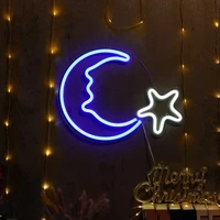 led moon star shaped neon sign light decor wall decor wall art sign night lamp xmas birthday art sign light for home decoration