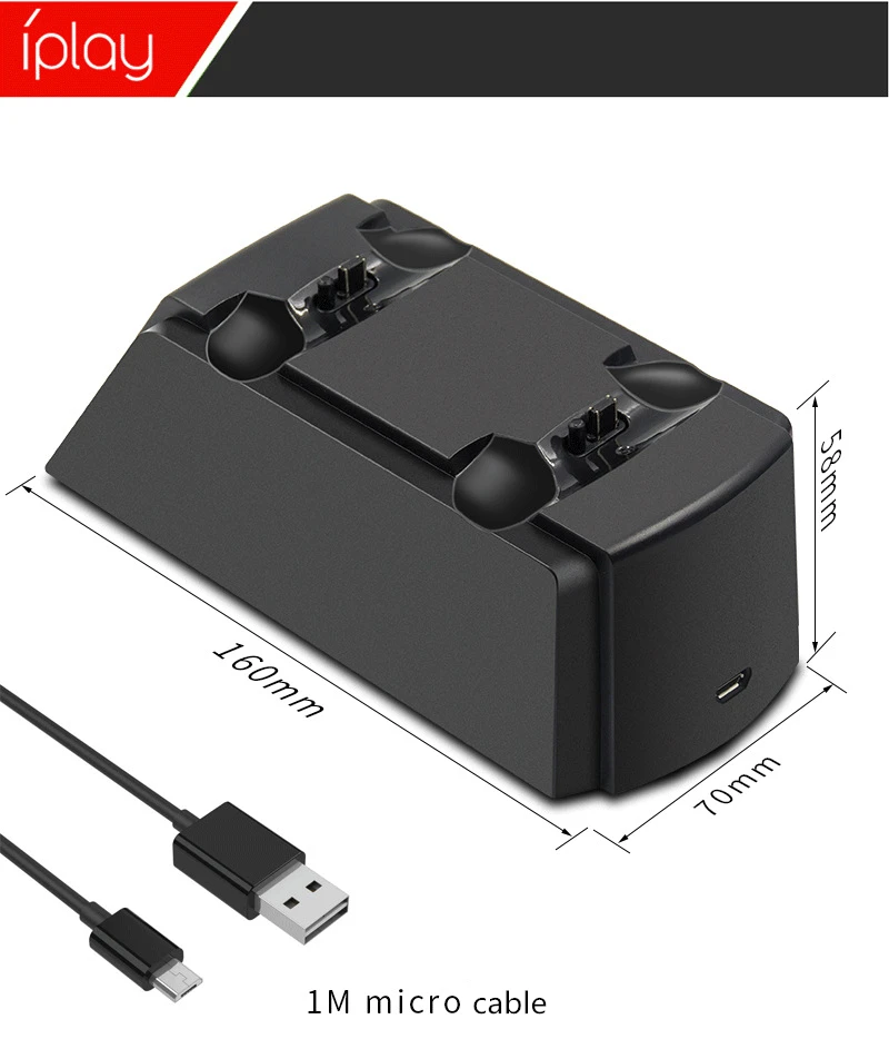 PS4 контроллер зарядное устройство двойной 4 контроллер usb зарядная станция Док-станция для Sony Playstation4/PS4/PS4 Slim/PS4 Pro