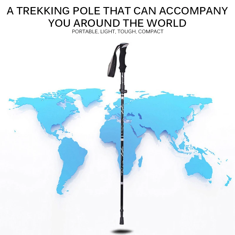 Треккинговая палка с 5 секциями трость коротким волоконным замком складная для