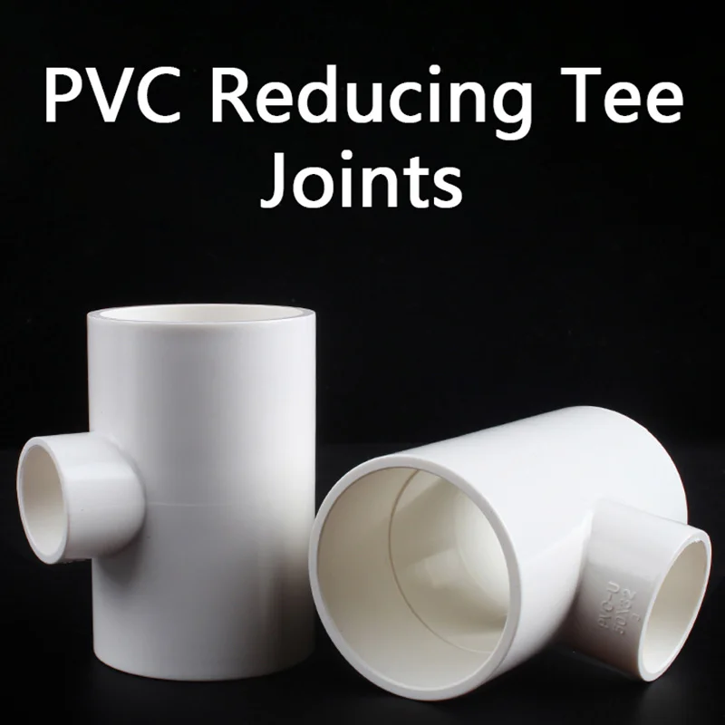 

PVC Reducing Tee Joints Micro Irrigation Garden Water Connectors Aquarium Fish Tank Bathroom Tube Joint 1 Pcs
