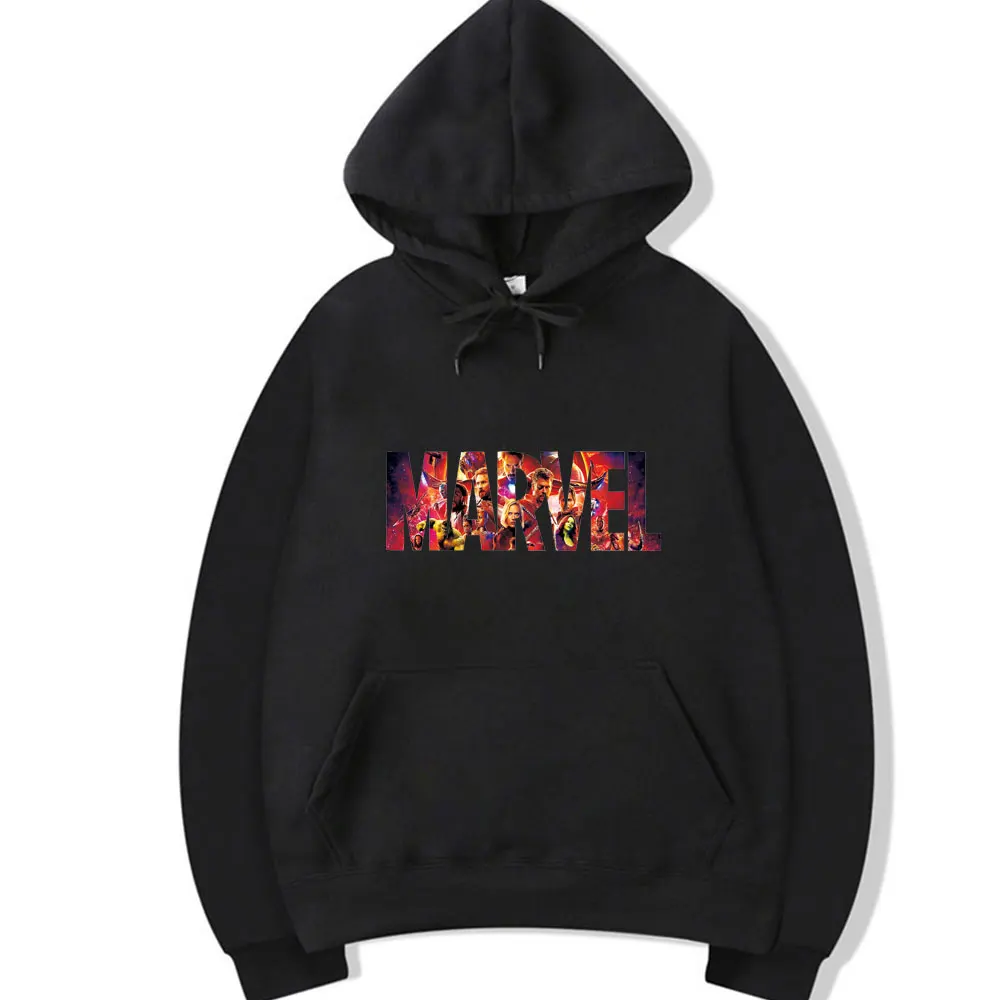 Мужская толстовка с длинным рукавом Marvel худи высокого качества повседневная