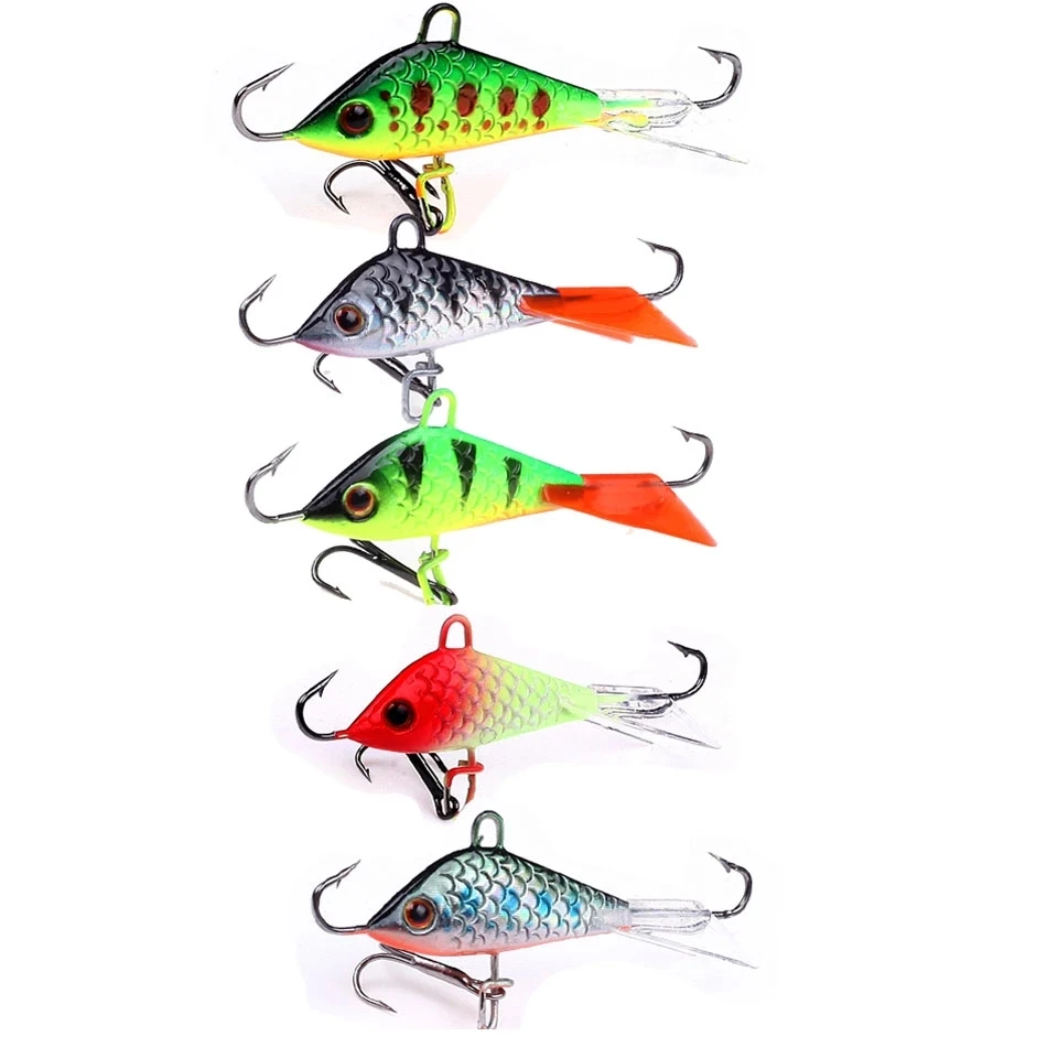 

5Pcs/lot 7.5g/9.5g Winter Ice winter Fishing Lure Artificial Bait Balancer Carp Walleye Pike Perch Ice Jigging Fishing Lure