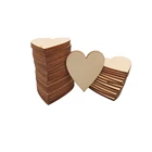 50 шт. 80 мм, незаконченные деревянные двери, вырез в форме сердца дерево куски для деревянные поделки DIY проектов, подарочная упаковка, Свадебные украшения